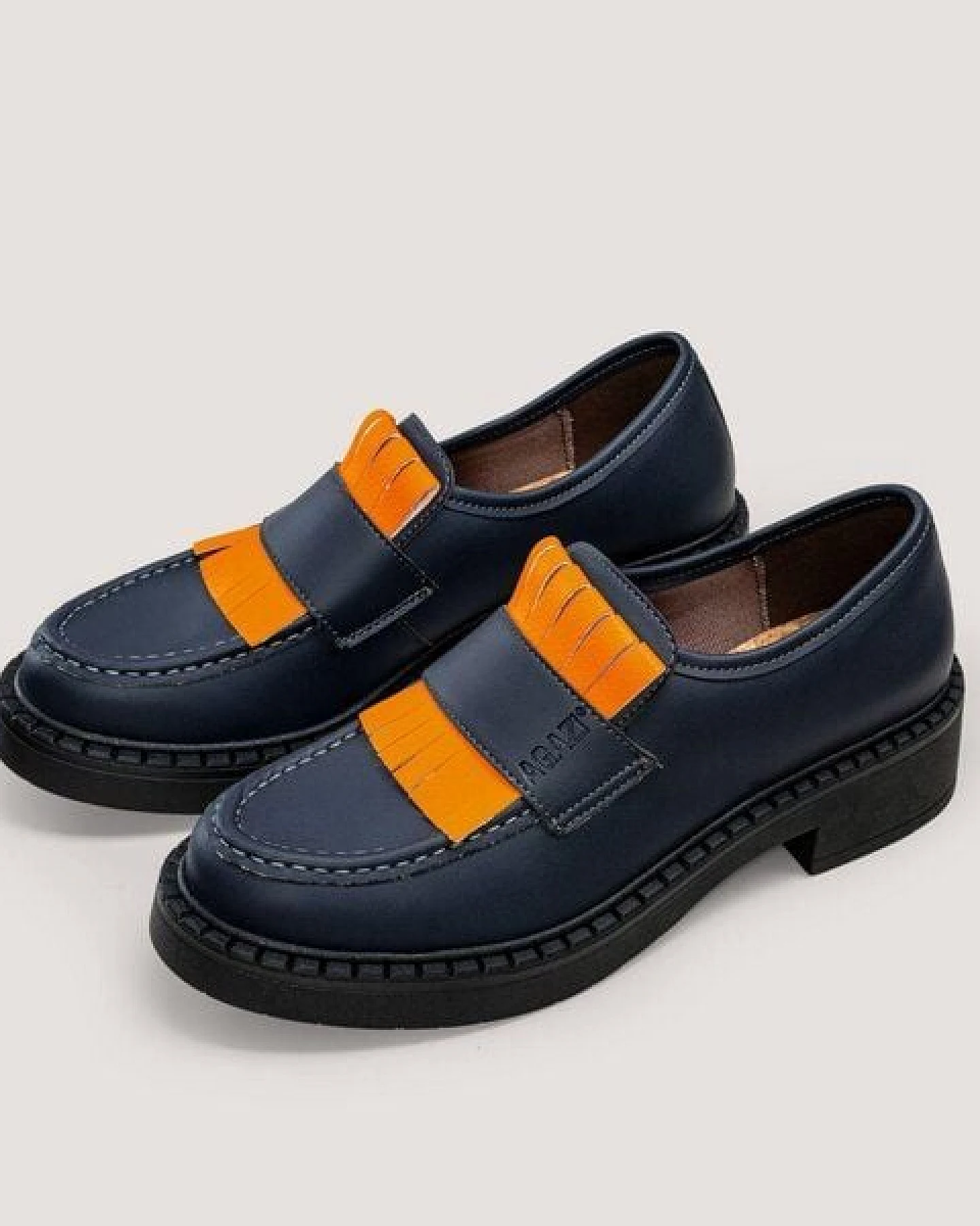 AGAZI DIANE (navy blue) - 3 in 1 corn leather loafers (vegan, plant-based) – Ansicht 4