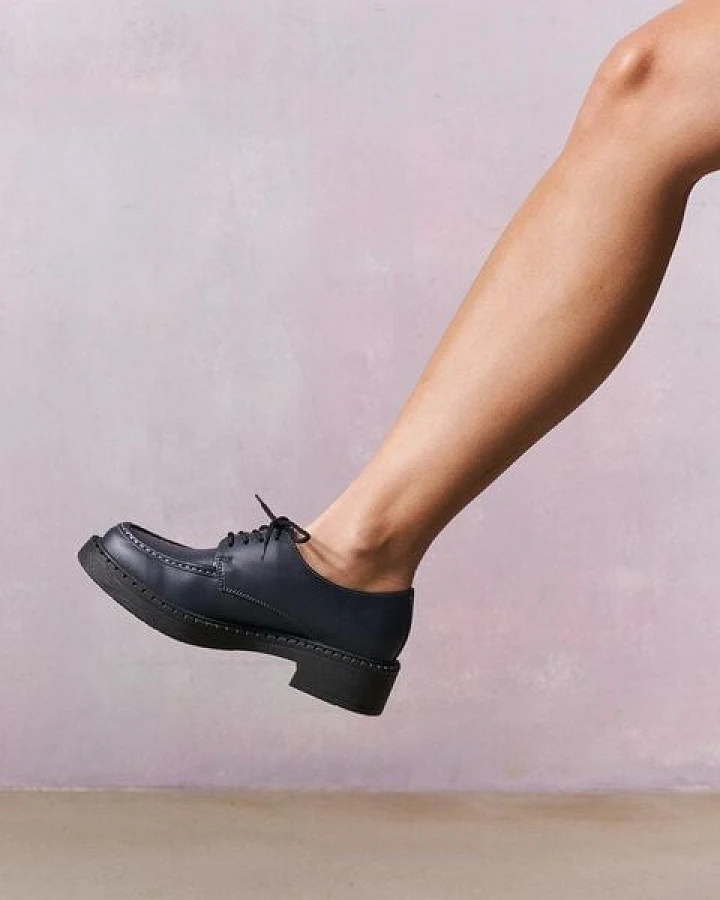AGAZI HELEN (navy blue) - plant-based leather loafers