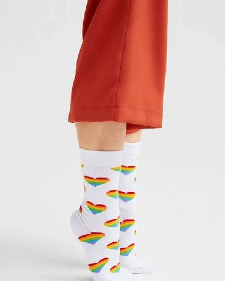 Natural Vibes Herzen Rainbow Socken Bio GOTS