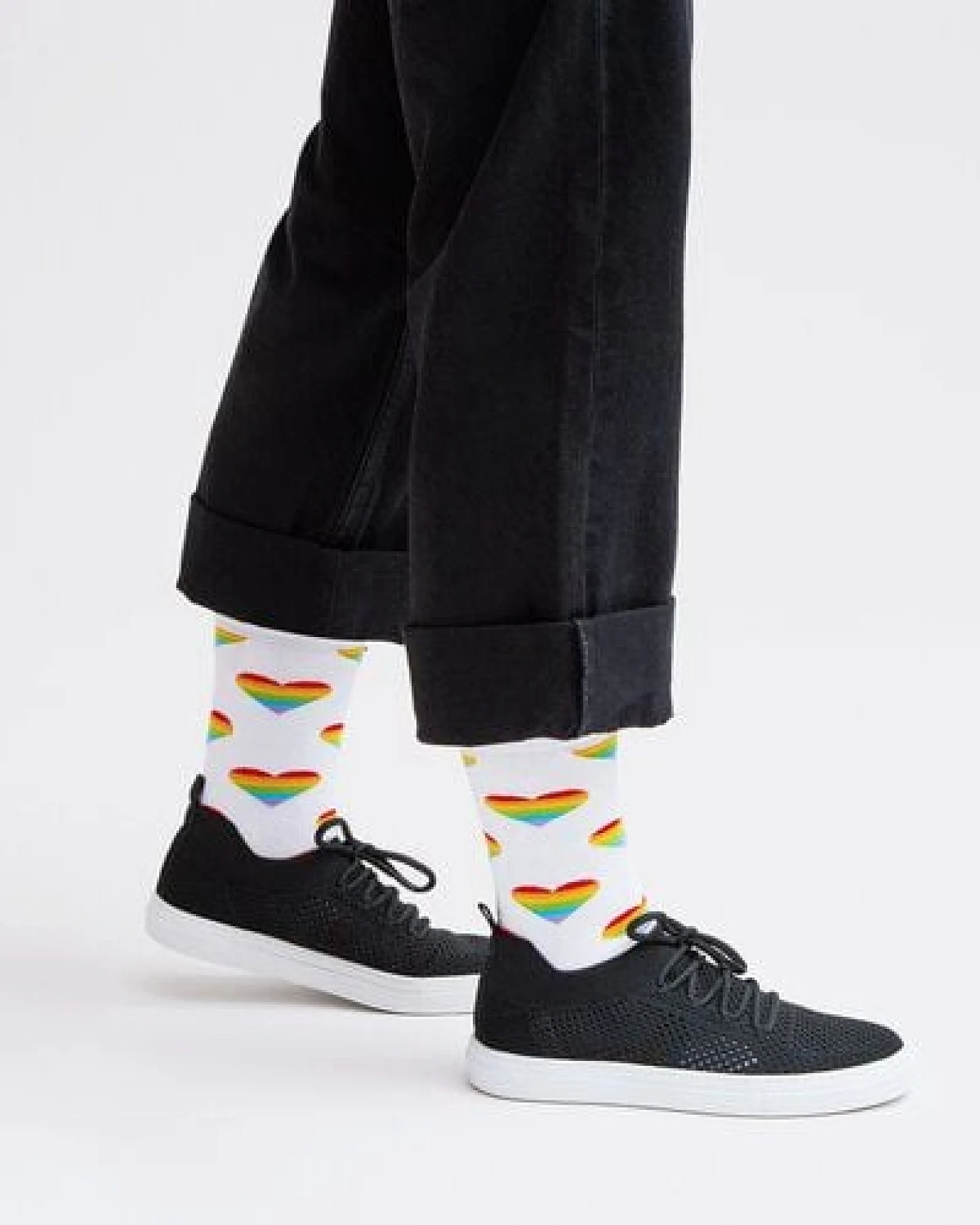 Natural Vibes Herzen Rainbow Socken Bio GOTS – Ansicht 2