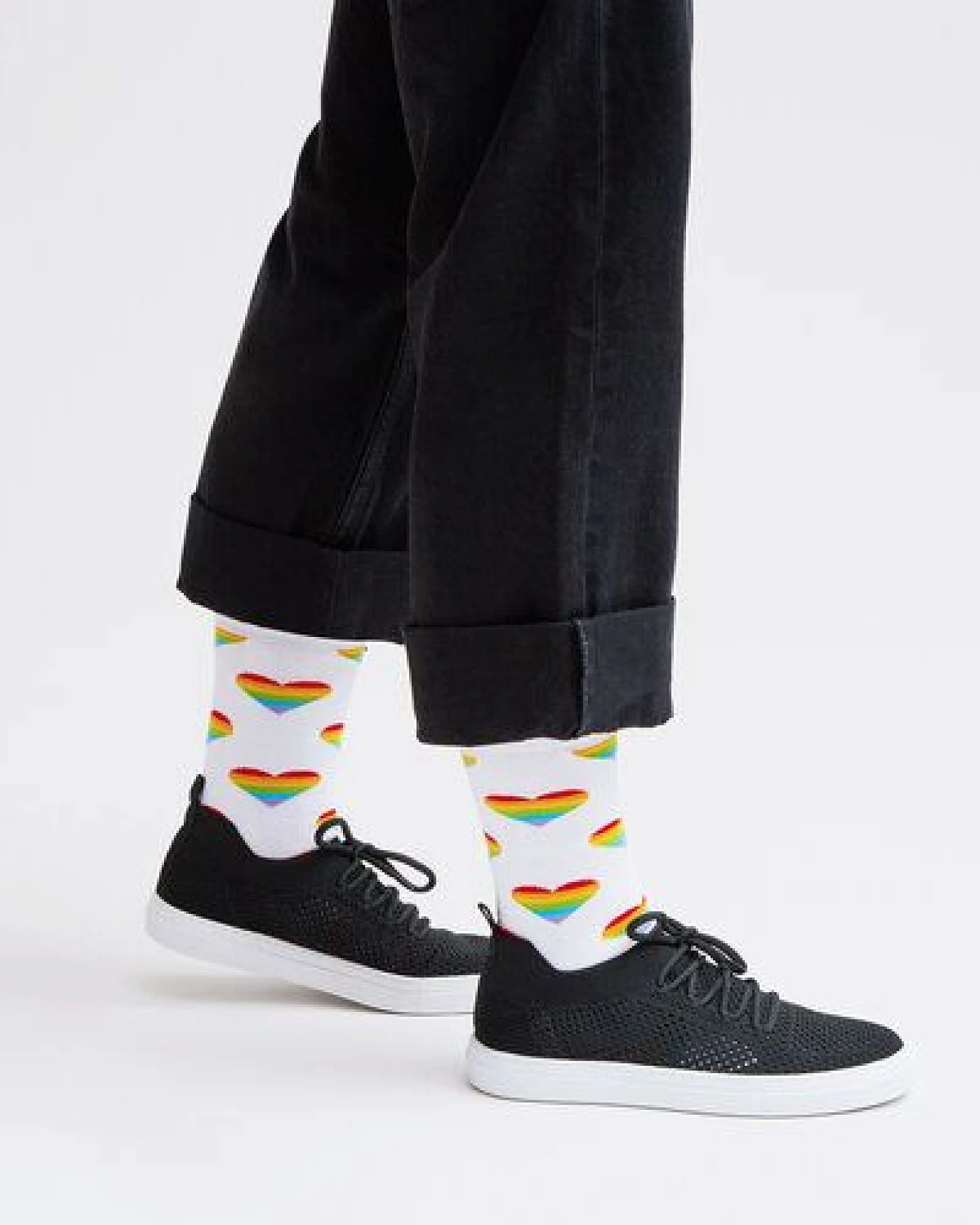 Natural Vibes Herzen Rainbow Socken Bio GOTS – Ansicht 2