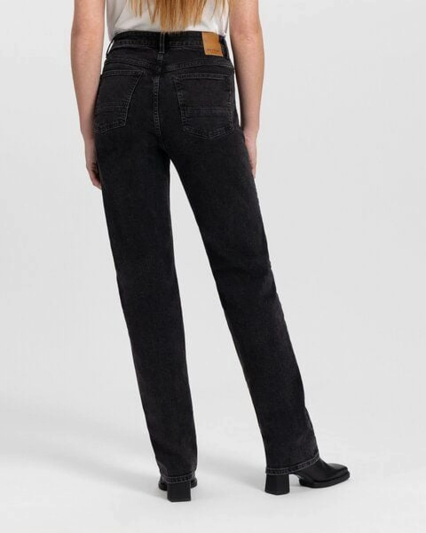 Kuyichi Straight Fit Jeans - Rosa - aus Biobaumwolle (vintage black) – Ansicht 3