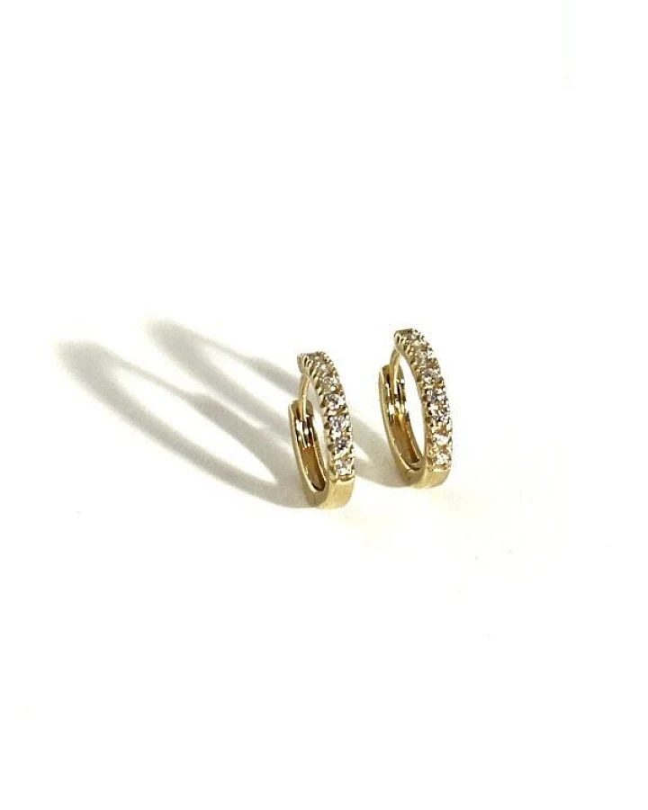 MOANINA Ohrringe Siena Hoops - 585 Massivgold