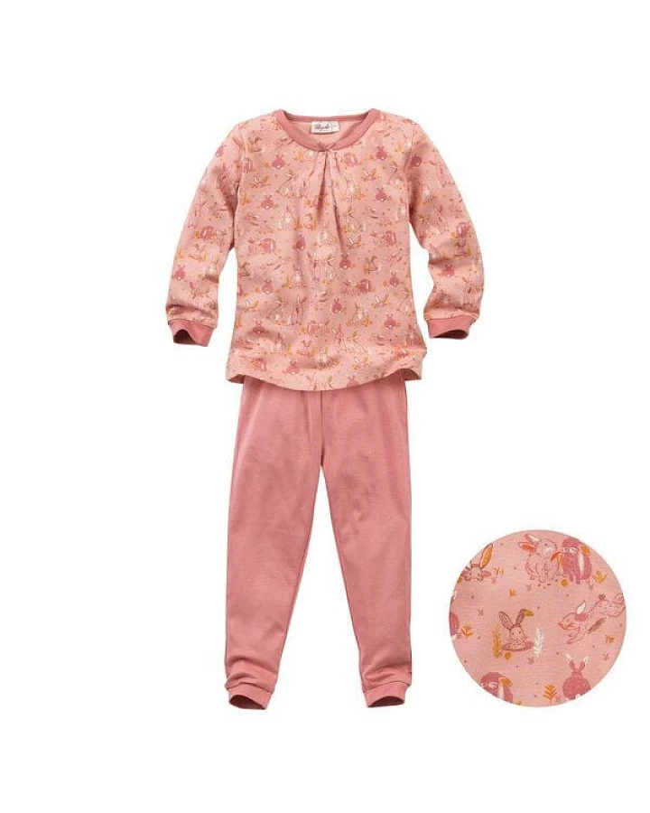 People Wear Organic Pyjama "Hasen", Langarm-Schlafanzug, 100% Baumwolle (Bio)