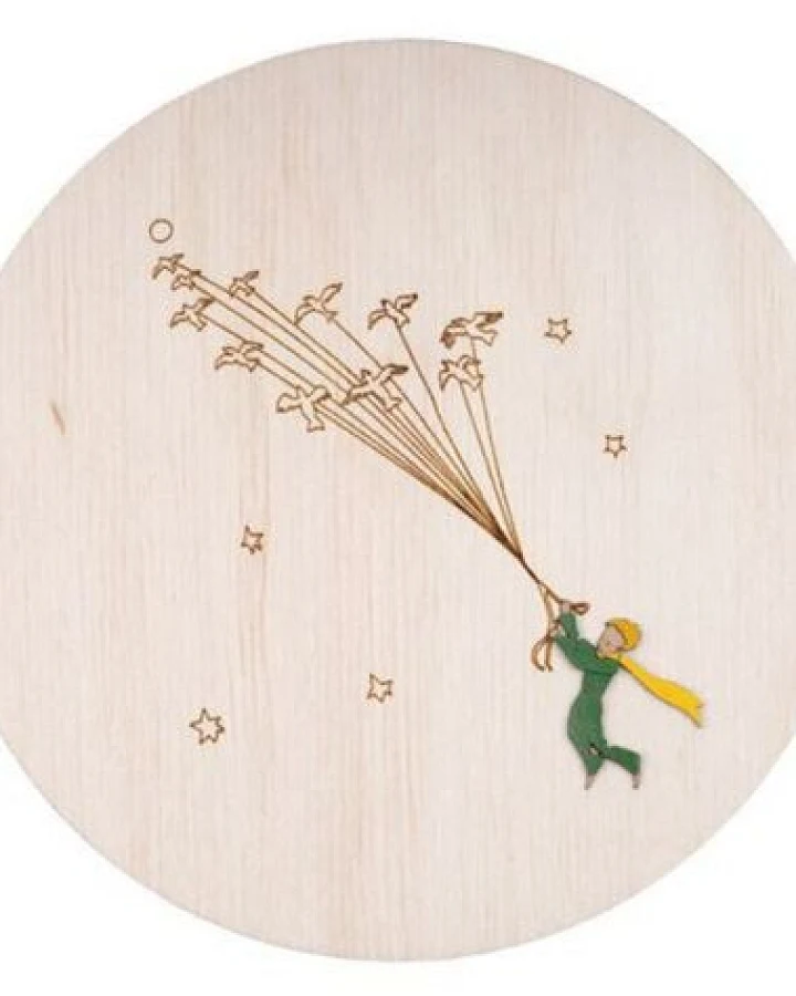 BeWooden Wanddekoration aus Holz - der Kleine Prinz fliegt