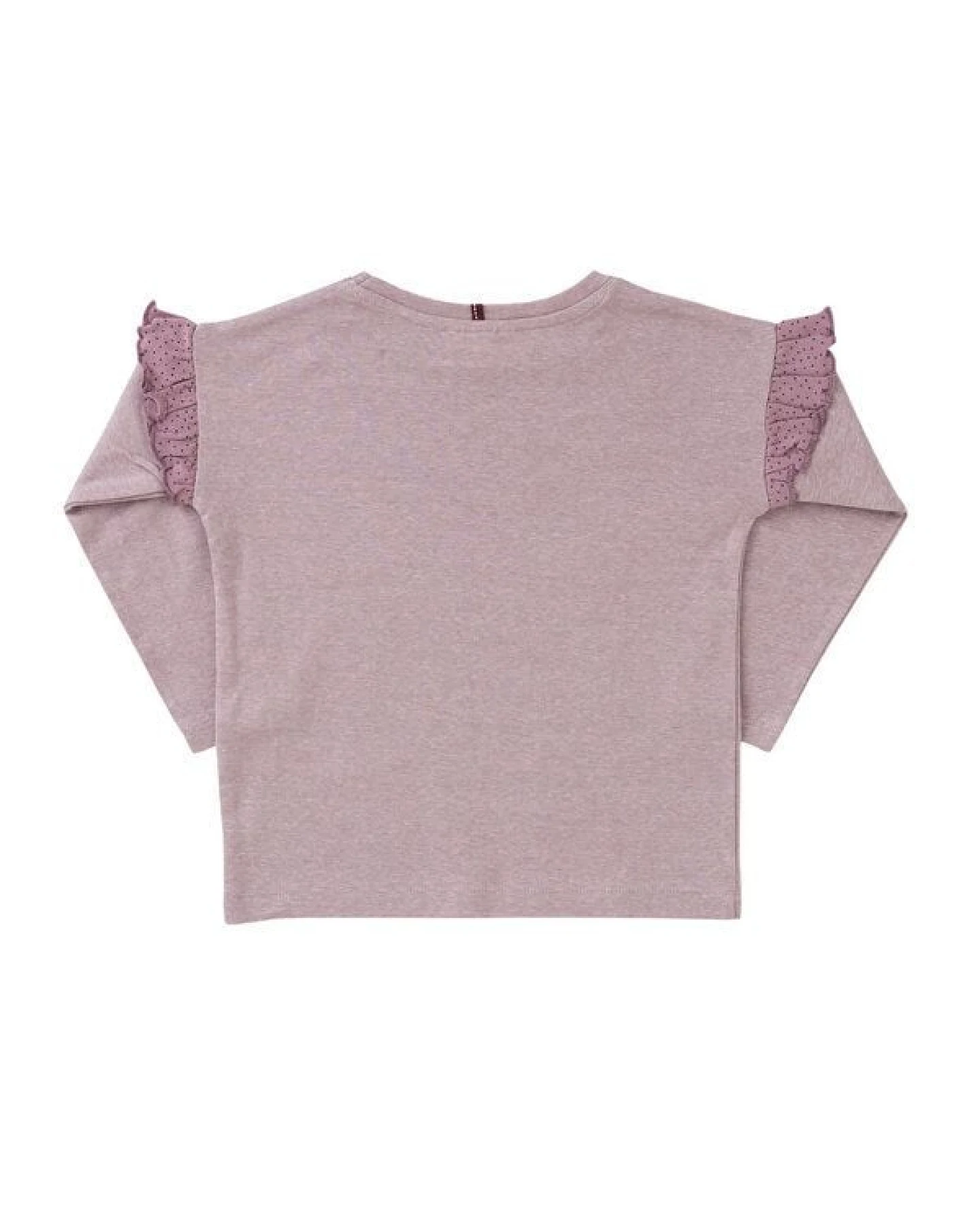 People Wear Organic Langarmshirt, rosa melange/gepunktet, aus 100% Baumwolle (Bio) – Ansicht 2