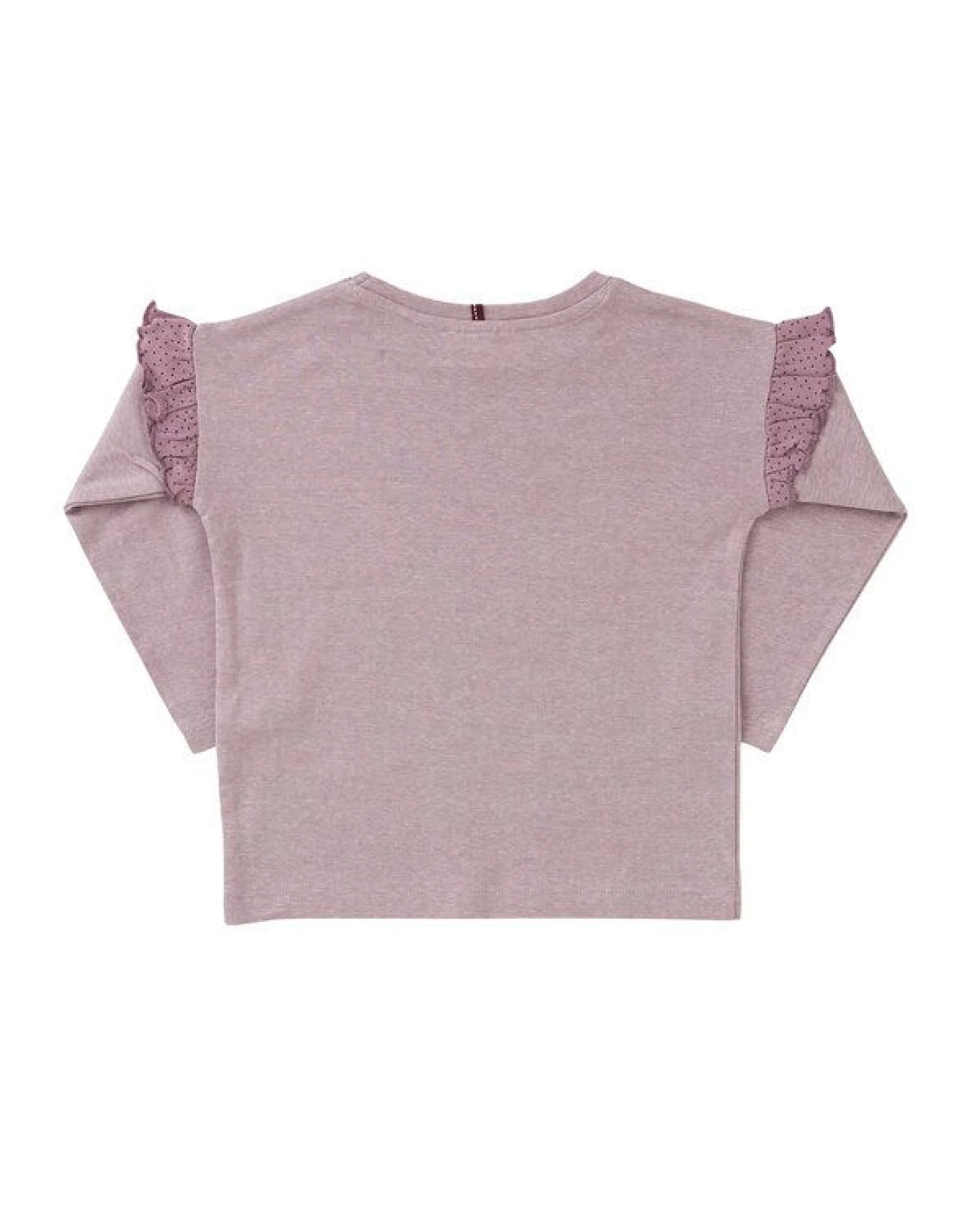 People Wear Organic Langarmshirt, rosa melange/gepunktet, aus 100% Baumwolle (Bio) – Ansicht 2