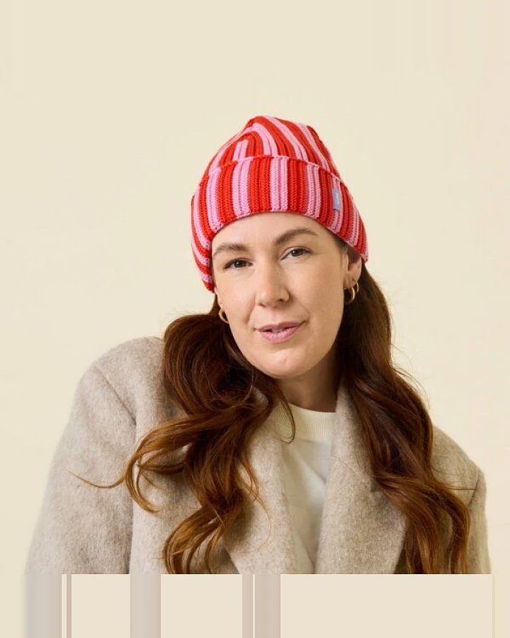popeia Special Beanie gestreift aus 100% Merinowolle (mulesingfrei)