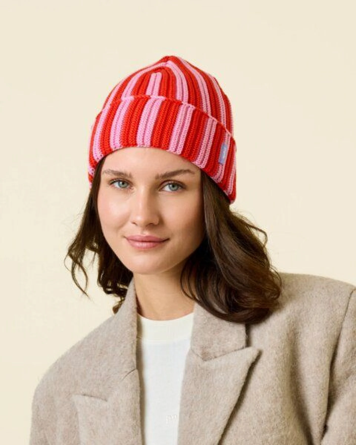 popeia Special Beanie gestreift aus 100% Merinowolle (mulesingfrei) – Ansicht 3