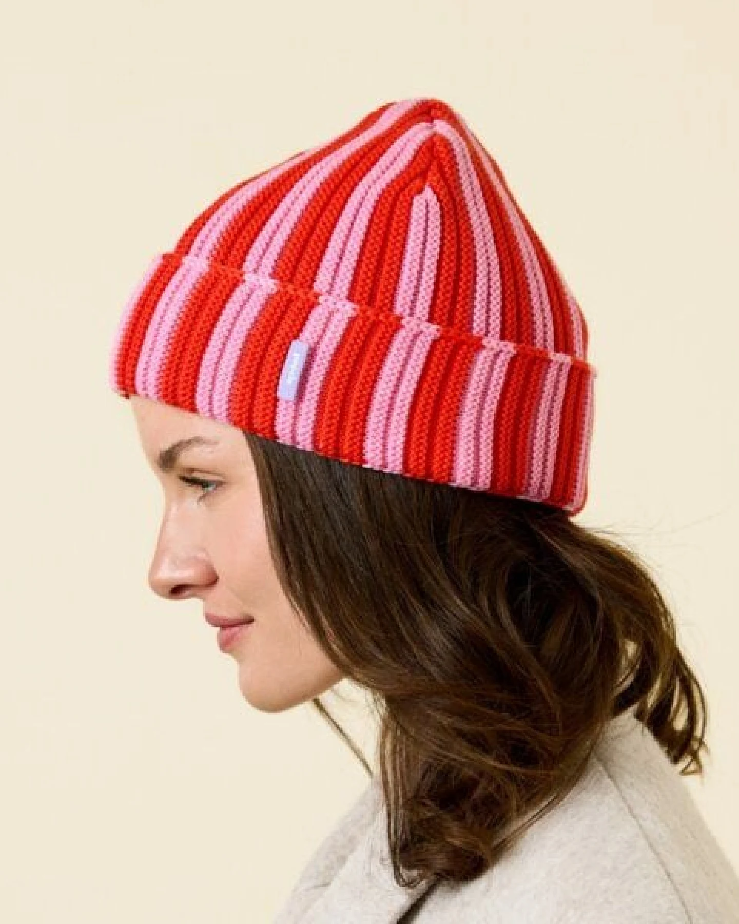 popeia Special Beanie gestreift aus 100% Merinowolle (mulesingfrei) – Ansicht 4