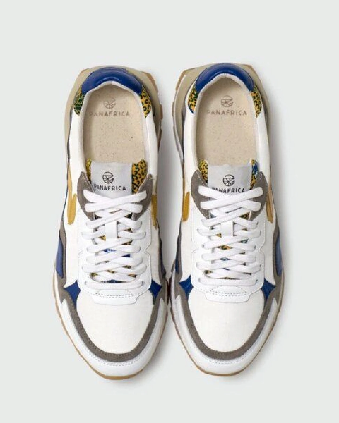 PANAFRICA Akanda - Unisex Recycling Sneaker - White/Noir/Camo/Paon/Bleu/Verde/Arbousse – Ansicht 3