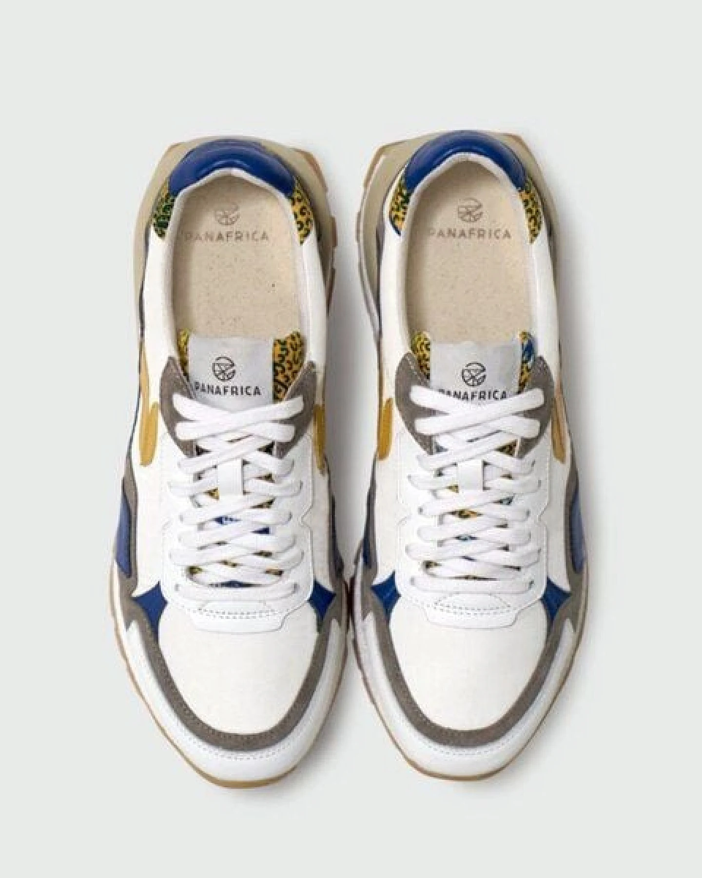 PANAFRICA Akanda - Unisex Recycling Sneaker - White/Noir/Camo/Paon/Bleu/Verde/Arbousse – Ansicht 3