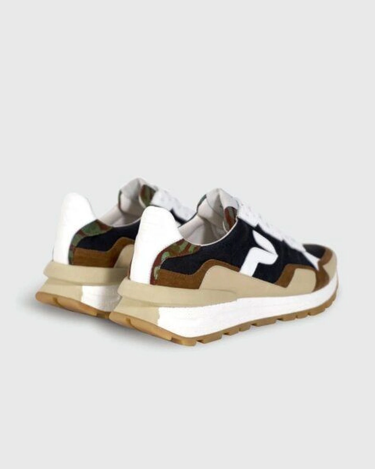 PANAFRICA Akanda - Unisex Recycling Sneaker - White/Noir/Camo/Paon/Bleu/Verde/Arbousse – Ansicht 4
