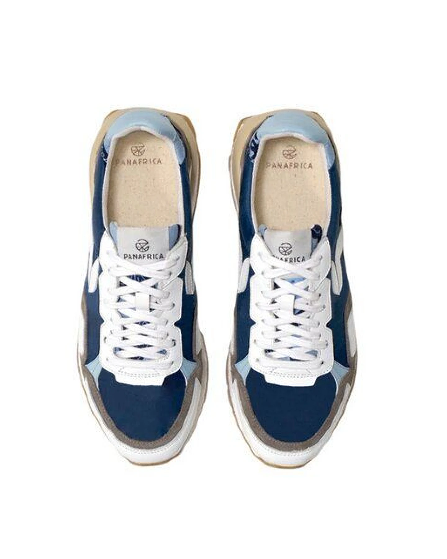 PANAFRICA Akanda - Unisex Recycling Sneaker - White/Noir/Camo/Paon/Bleu/Verde/Arbousse – Ansicht 3