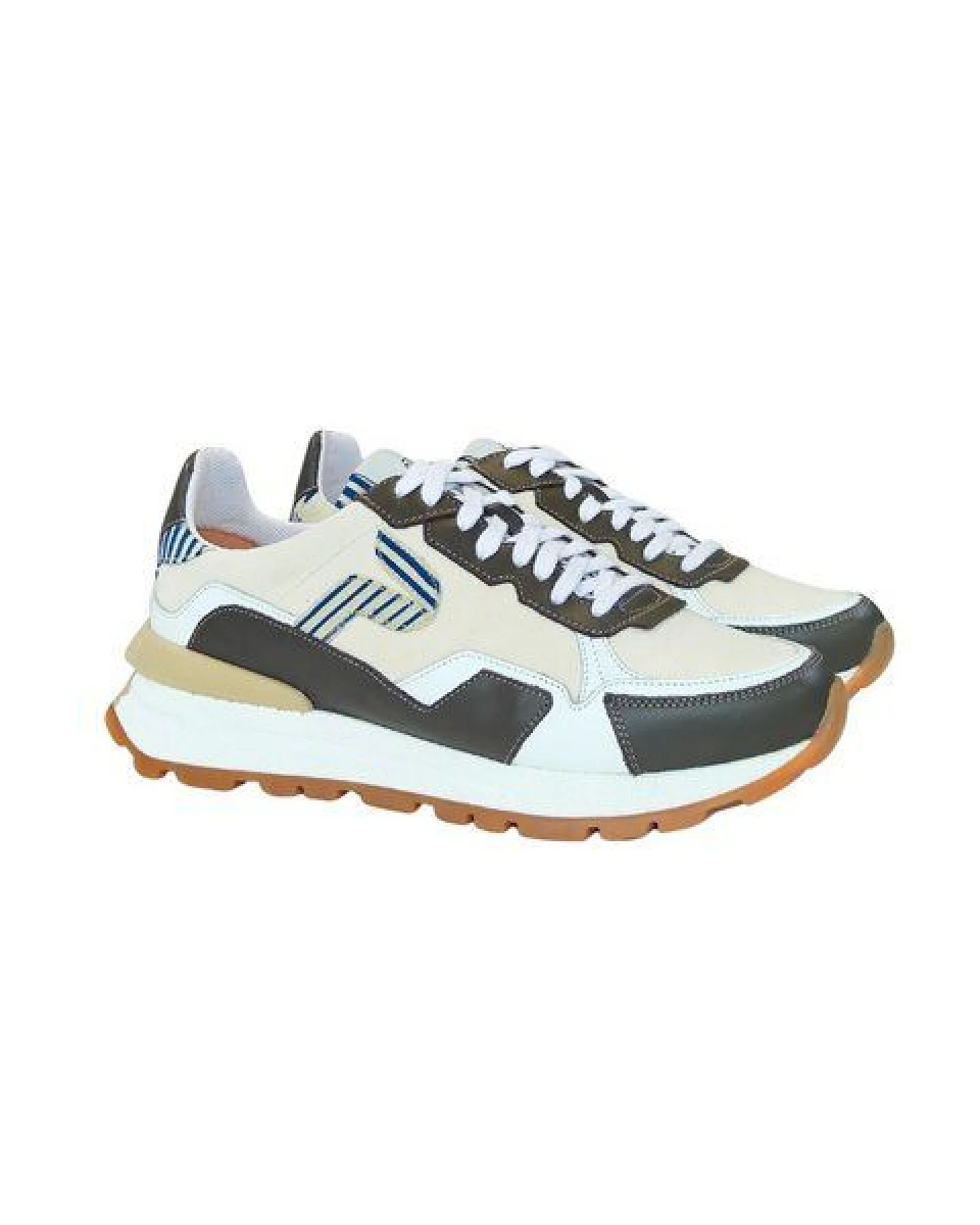 PANAFRICA Akanda - Unisex Recycling Sneaker - White/Noir/Camo/Paon/Bleu/Verde/Arbousse – Ansicht 2