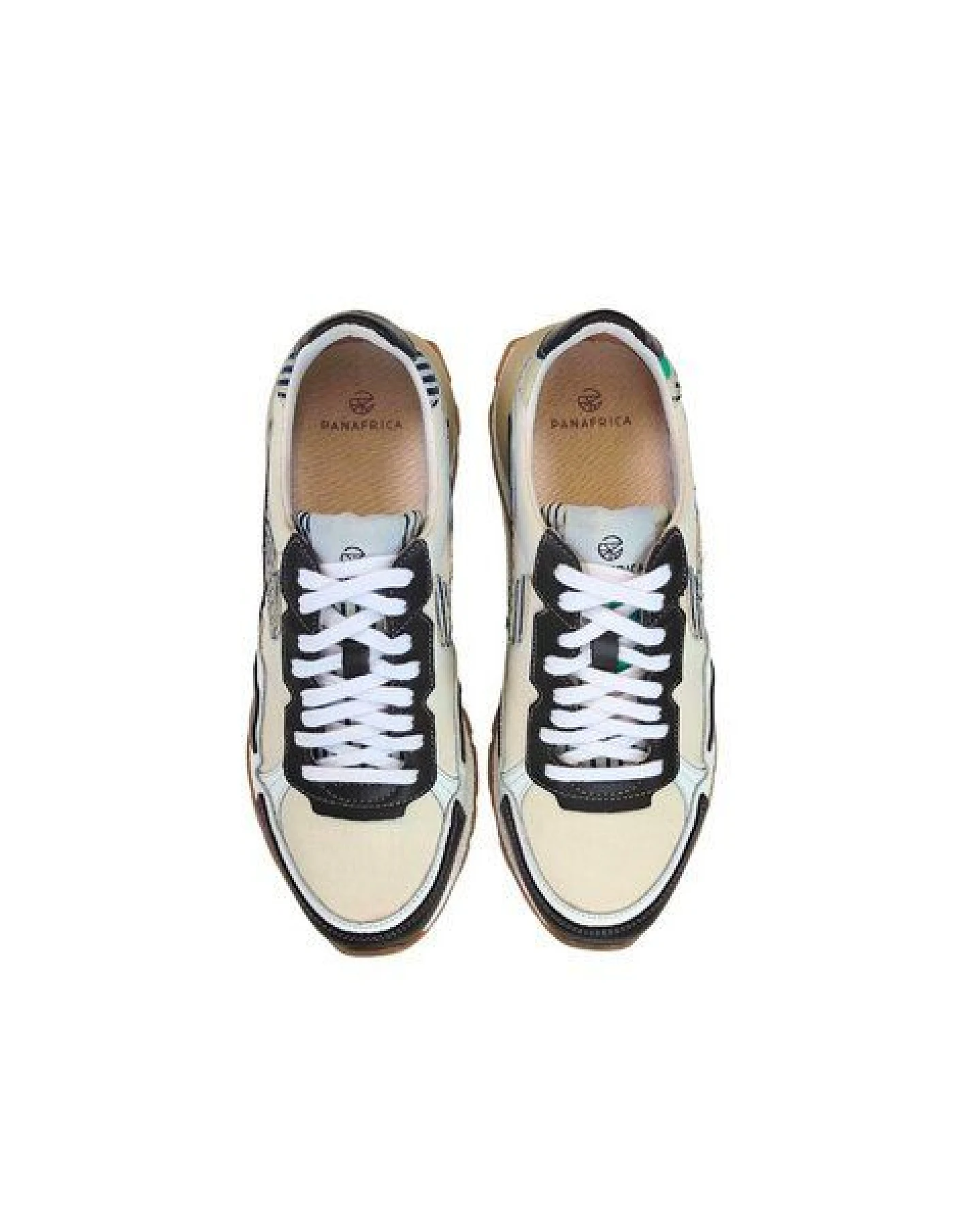 PANAFRICA Akanda - Unisex Recycling Sneaker - White/Noir/Camo/Paon/Bleu/Verde/Arbousse – Ansicht 3