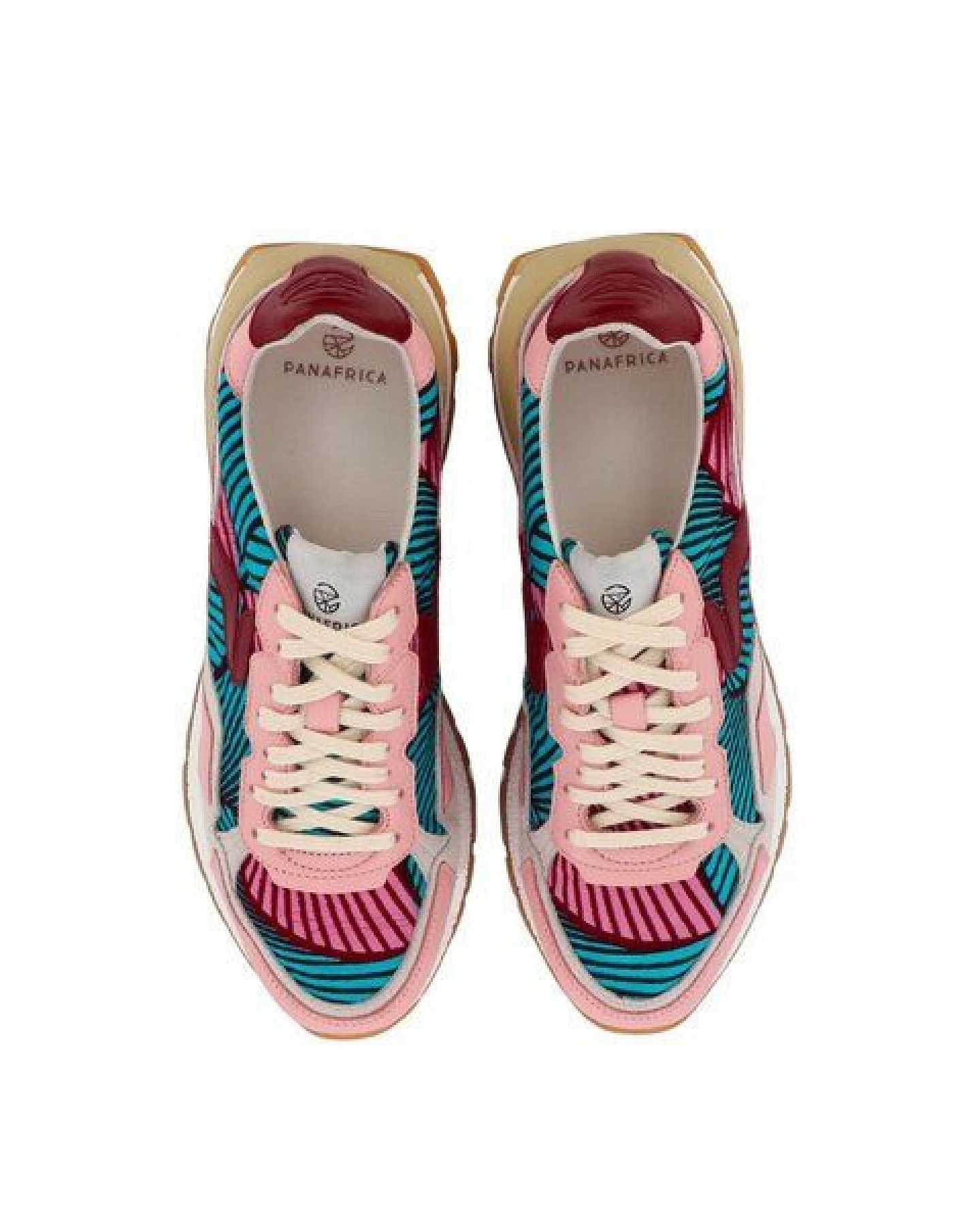 PANAFRICA Akanda - Unisex Recycling Sneaker - White/Noir/Camo/Paon/Bleu/Verde/Arbousse – Ansicht 3