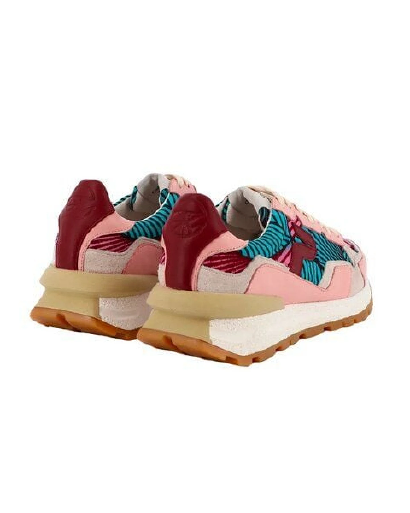 PANAFRICA Akanda - Unisex Recycling Sneaker - White/Noir/Camo/Paon/Bleu/Verde/Arbousse – Ansicht 4