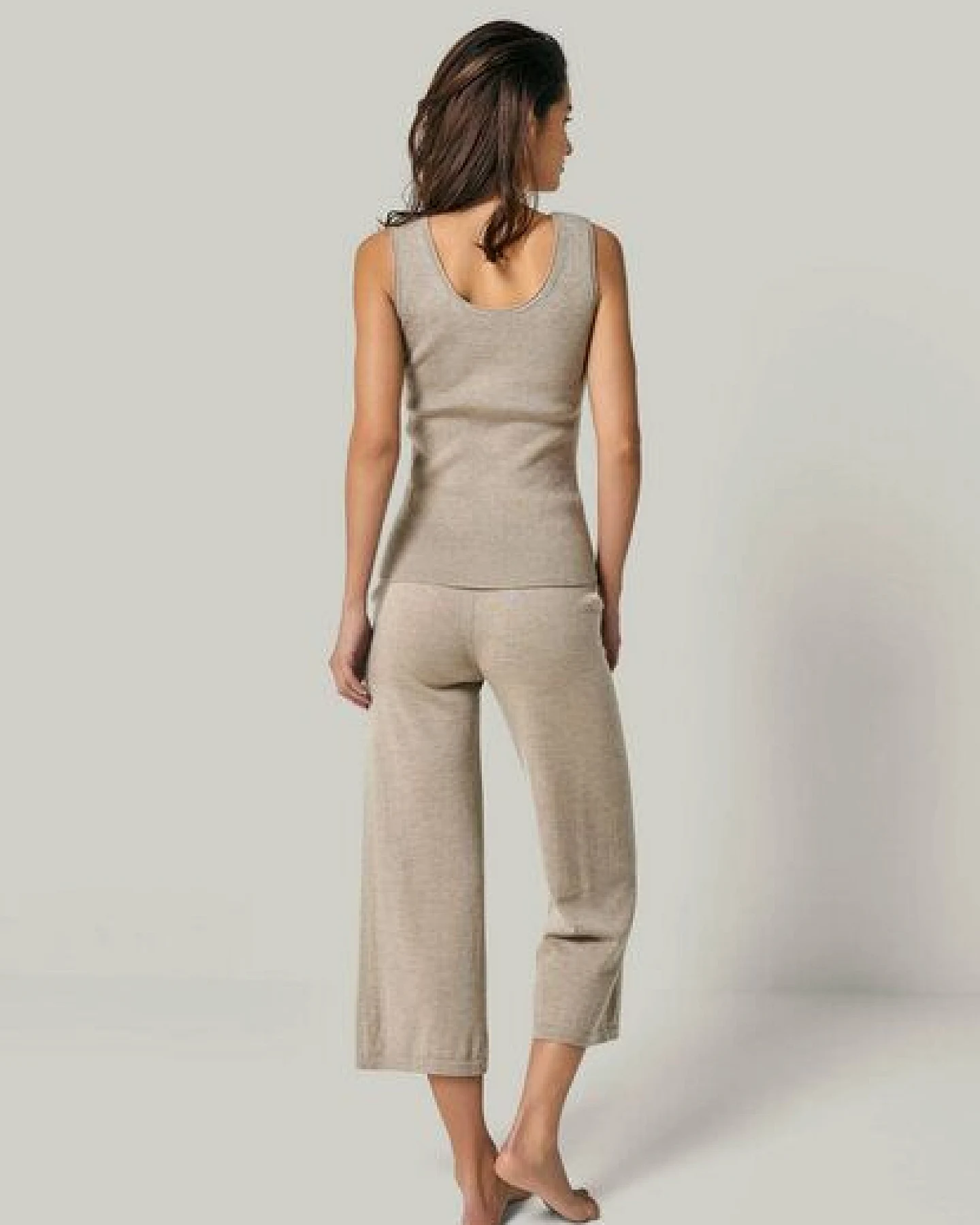 YOU LOOK PERFECT Merino Loungewear Set „Stricktop Blossom & Strickhose Dana" – Ansicht 2