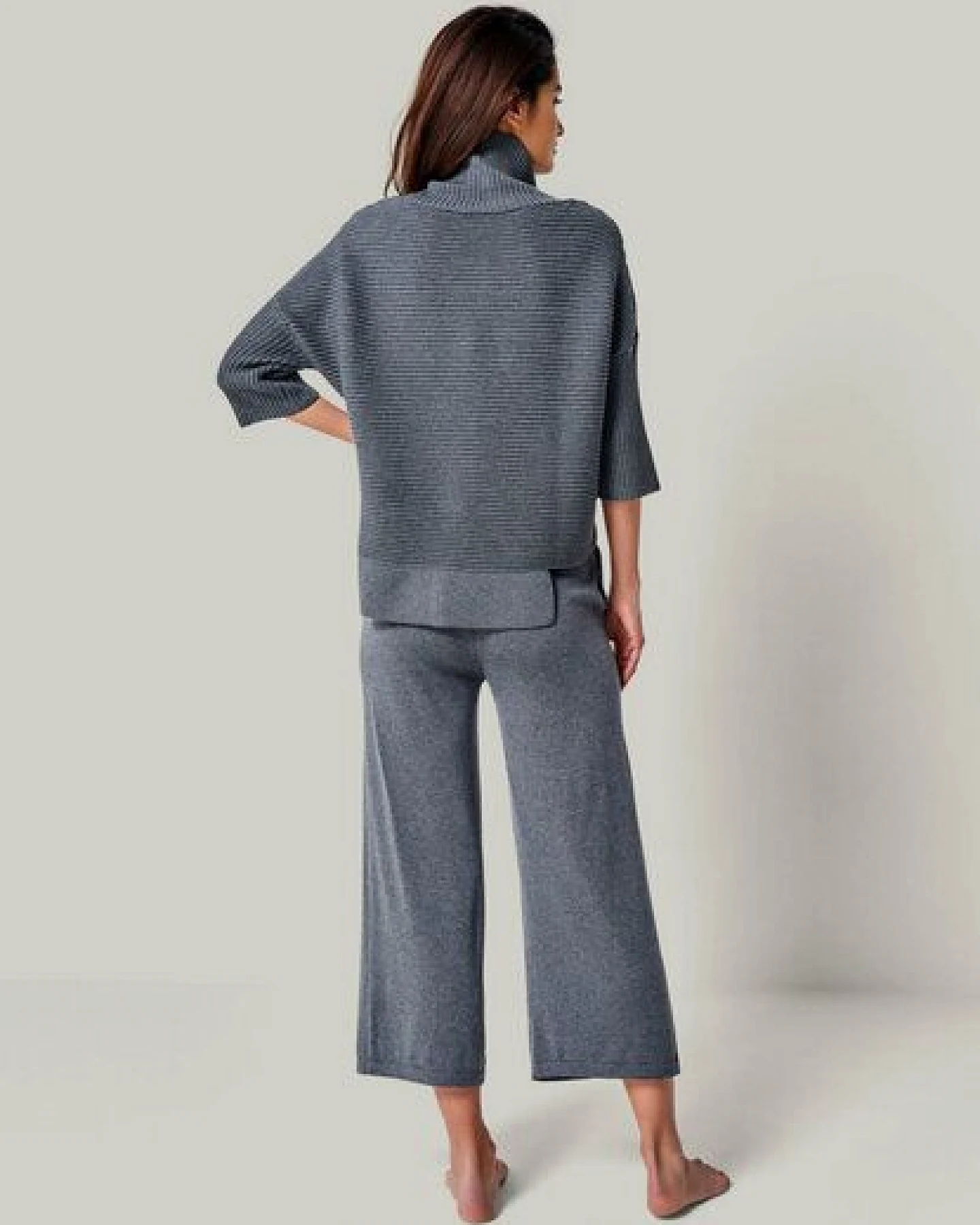 YOU LOOK PERFECT Merino Loungewear Set „Strickpullover Bailey & Strickhose Dana" – Ansicht 3