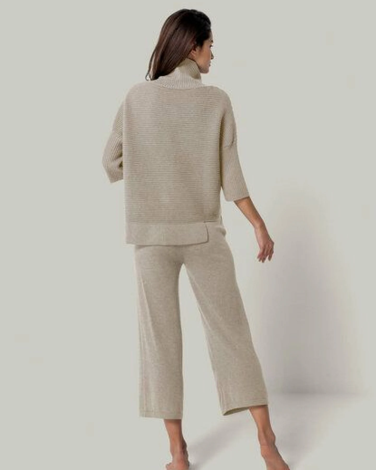 YOU LOOK PERFECT Merino Loungewear Set „Strickpullover Bailey & Strickhose Dana" – Ansicht 3