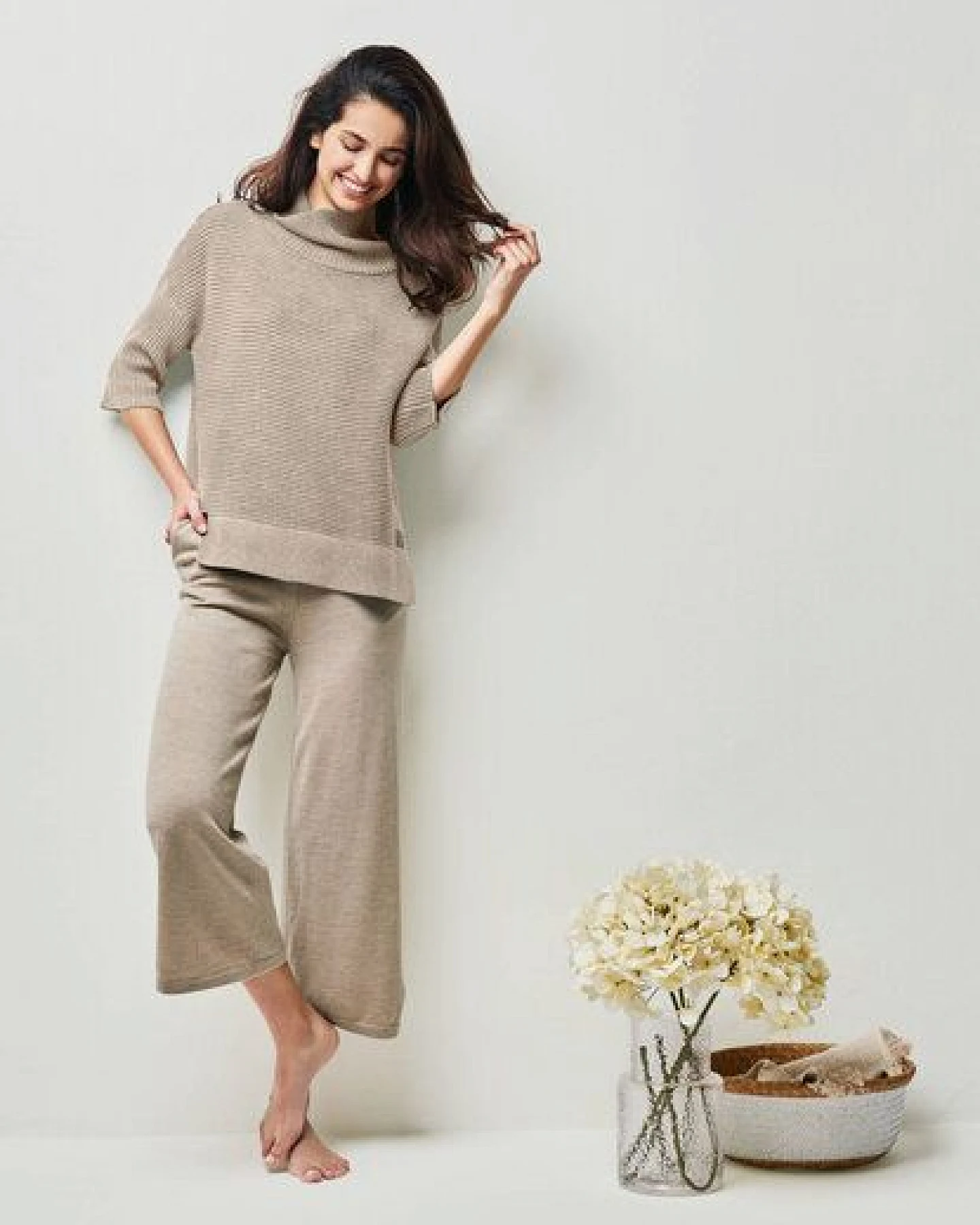 YOU LOOK PERFECT Merino Loungewear Set „Strickpullover Bailey & Strickhose Dana" – Ansicht 3