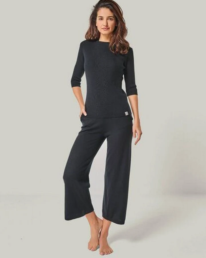 YOU LOOK PERFECT Merino Loungewear Set „Strickpullover Daria & Strickhose Dana"