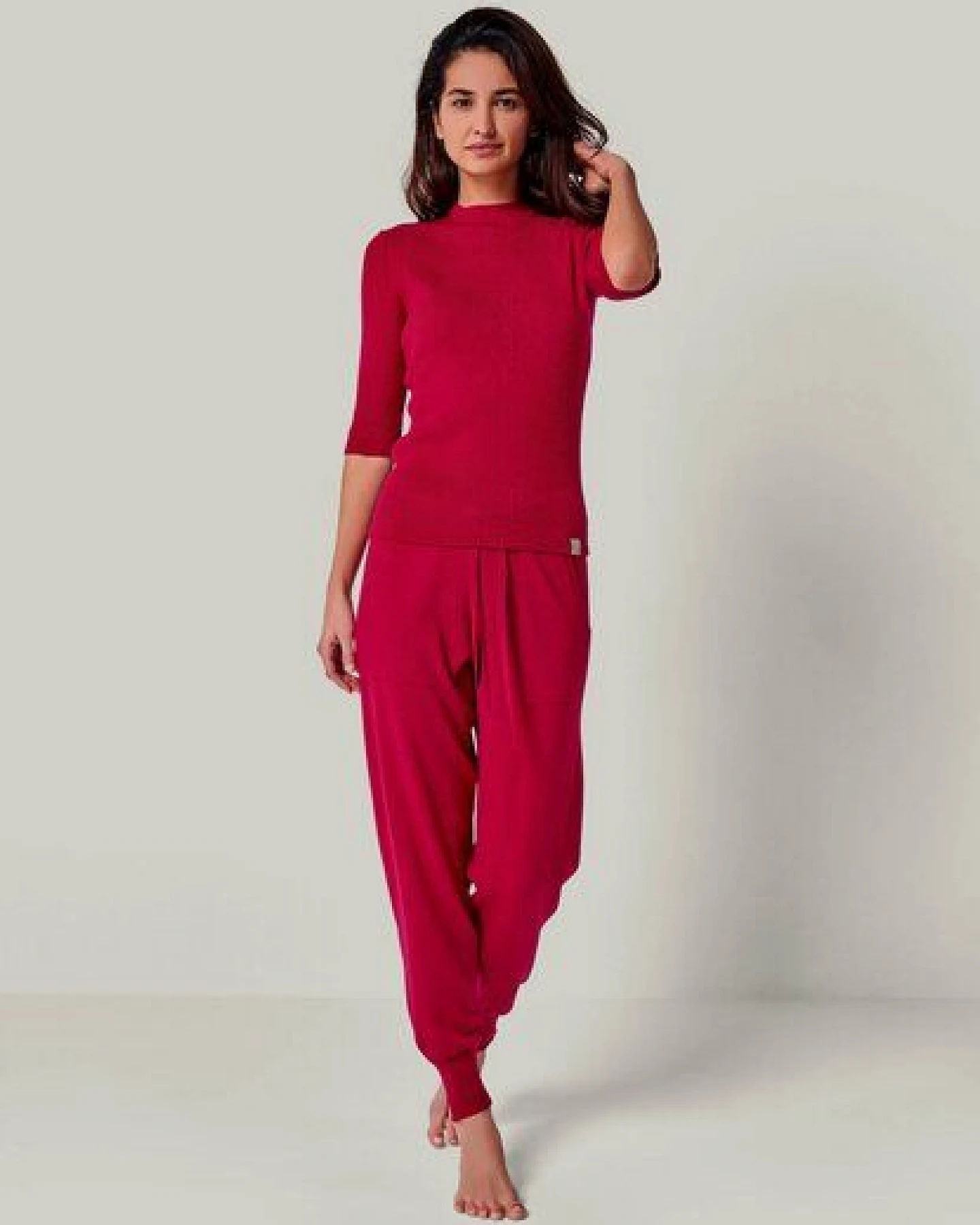YOU LOOK PERFECT 100% Merino Halbarm-Strickpullover "Daria" – Ansicht 2