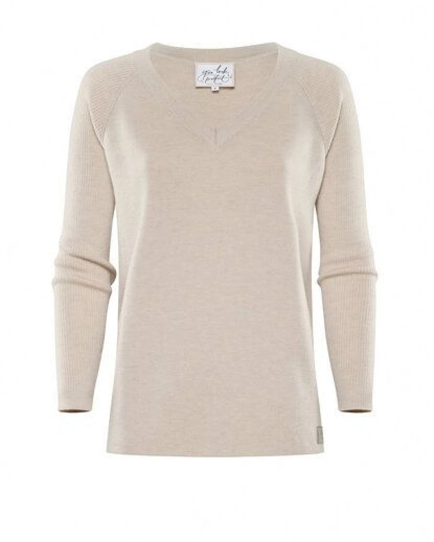 YOU LOOK PERFECT 100% Merino Strickpullover mit V-Ausschnitt "Dorina" – Ansicht 3