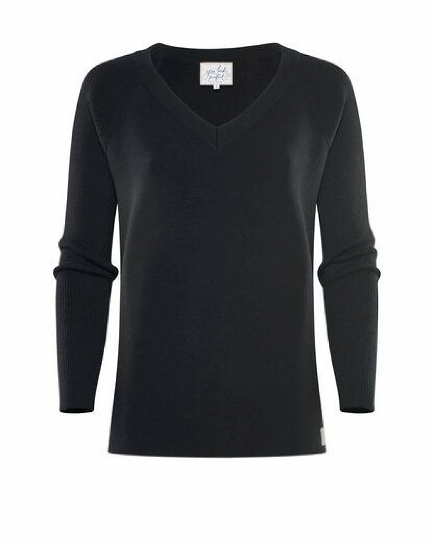 YOU LOOK PERFECT 100% Merino Strickpullover mit V-Ausschnitt "Dorina" – Ansicht 3