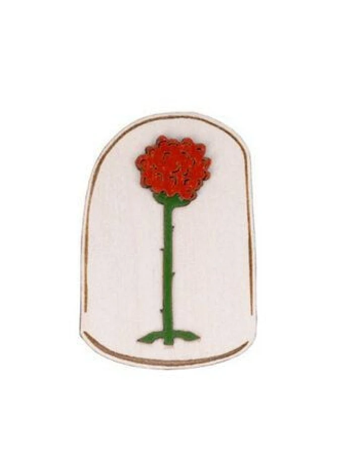 BeWooden Holzbrosche Rose des Kleinen Prinzen