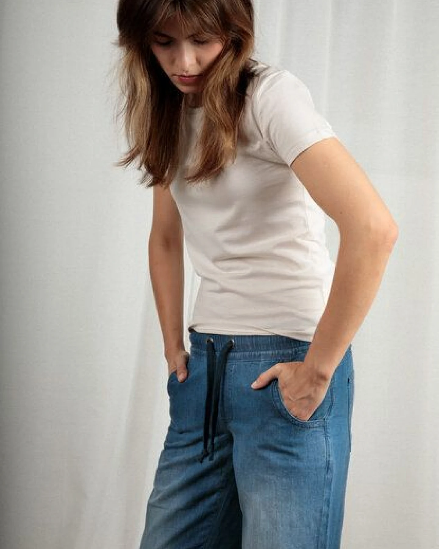 TORLAND Lockere Hose im Jeans-Look mit Gummizug CHARLIE – Ansicht 3