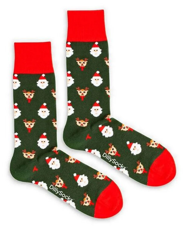 DillySocks Socken Rudolph in the Forest aus Biobaumwoll-Mix