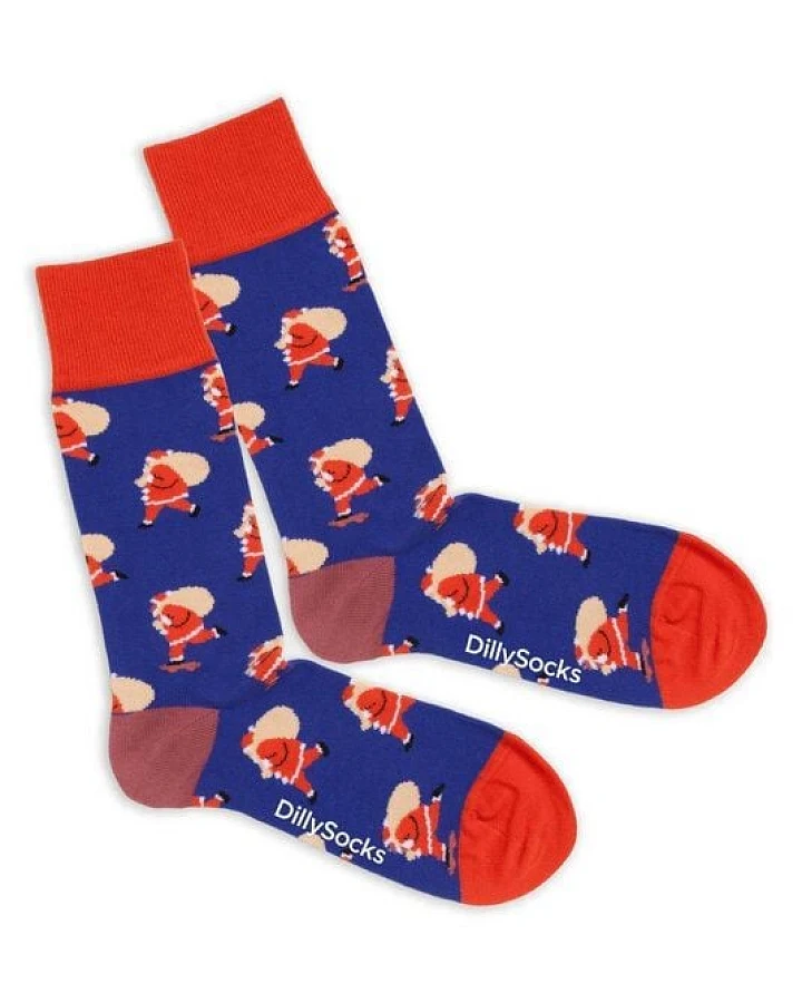 DillySocks Socken Hurry Up Santa aus Biobaumwoll-Mix