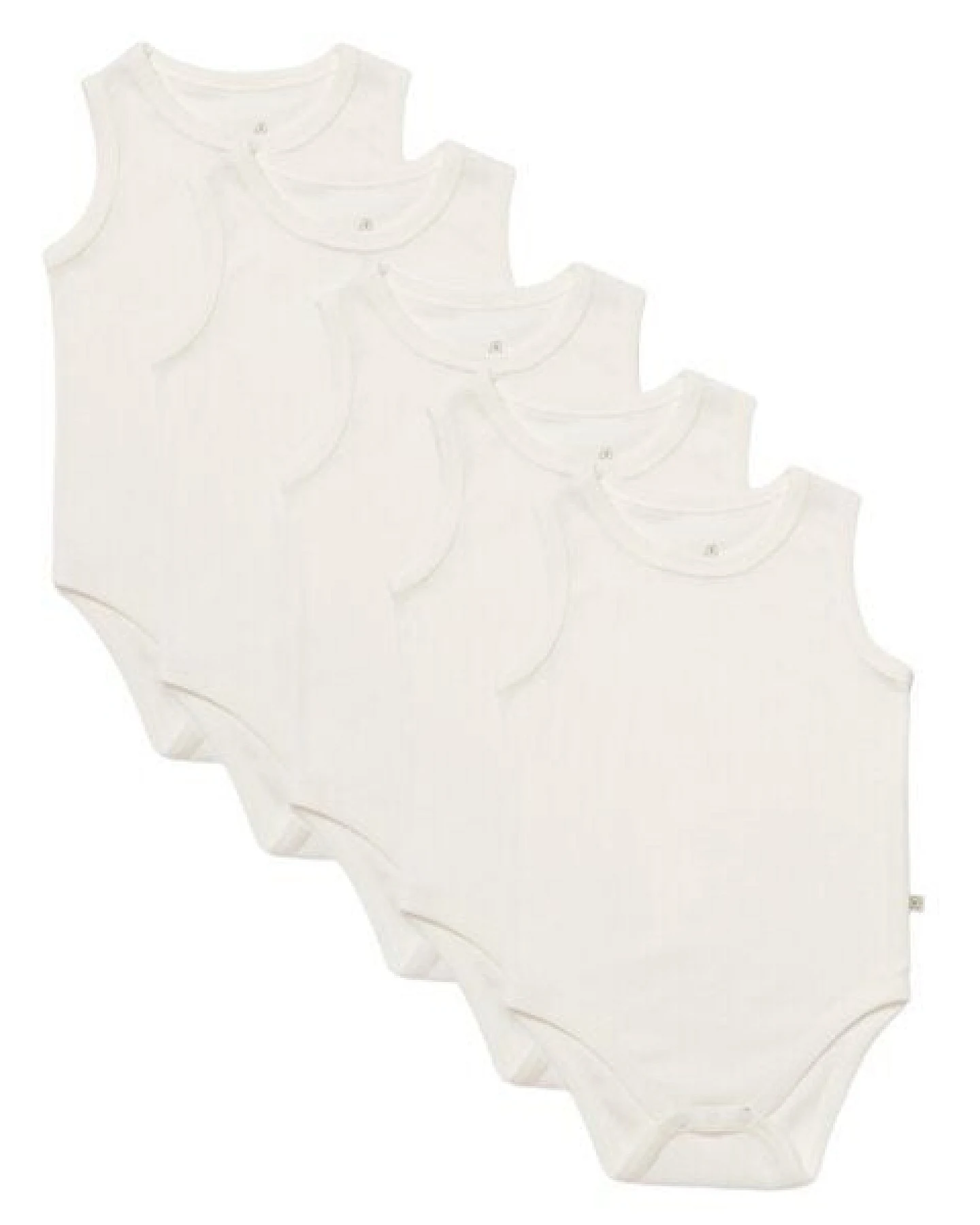 Biorganic 5er-Pack Baby Body Unisex Ärmellos für Jungen und Mädchen, 100% Bio-Baumwolle, GOTS-zertifiziert, mit praktischen Druckknöpfen im Schritt – Ansicht 3