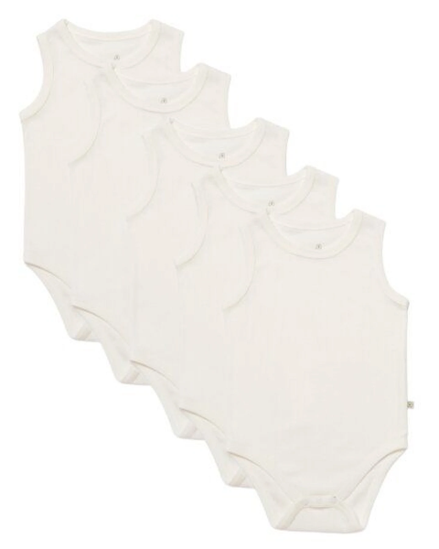Biorganic 5er-Pack Baby Body Unisex Ärmellos für Jungen und Mädchen, 100% Bio-Baumwolle, GOTS-zertifiziert, mit praktischen Druckknöpfen im Schritt – Ansicht 3