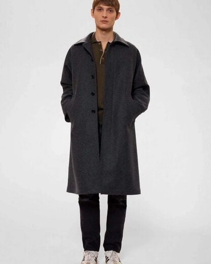 Nudie Jeans Mantel Corey Car Coat aus Wollmix