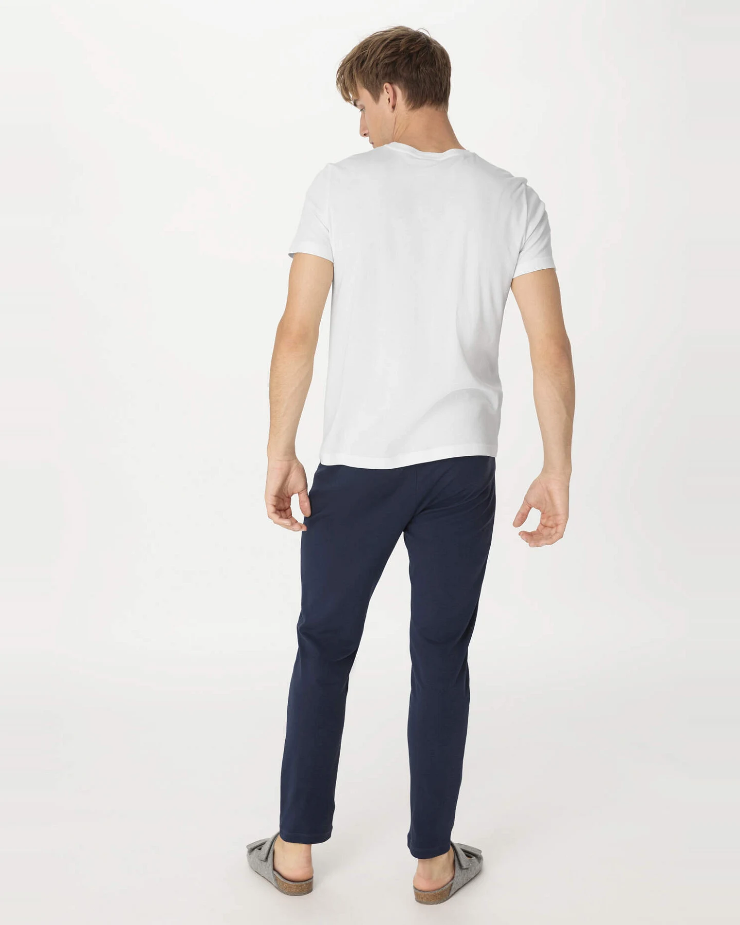 hessnatur Herren Schlafhose Relaxed aus Bio-Baumwolle - blau - Größe 52 – Ansicht 2