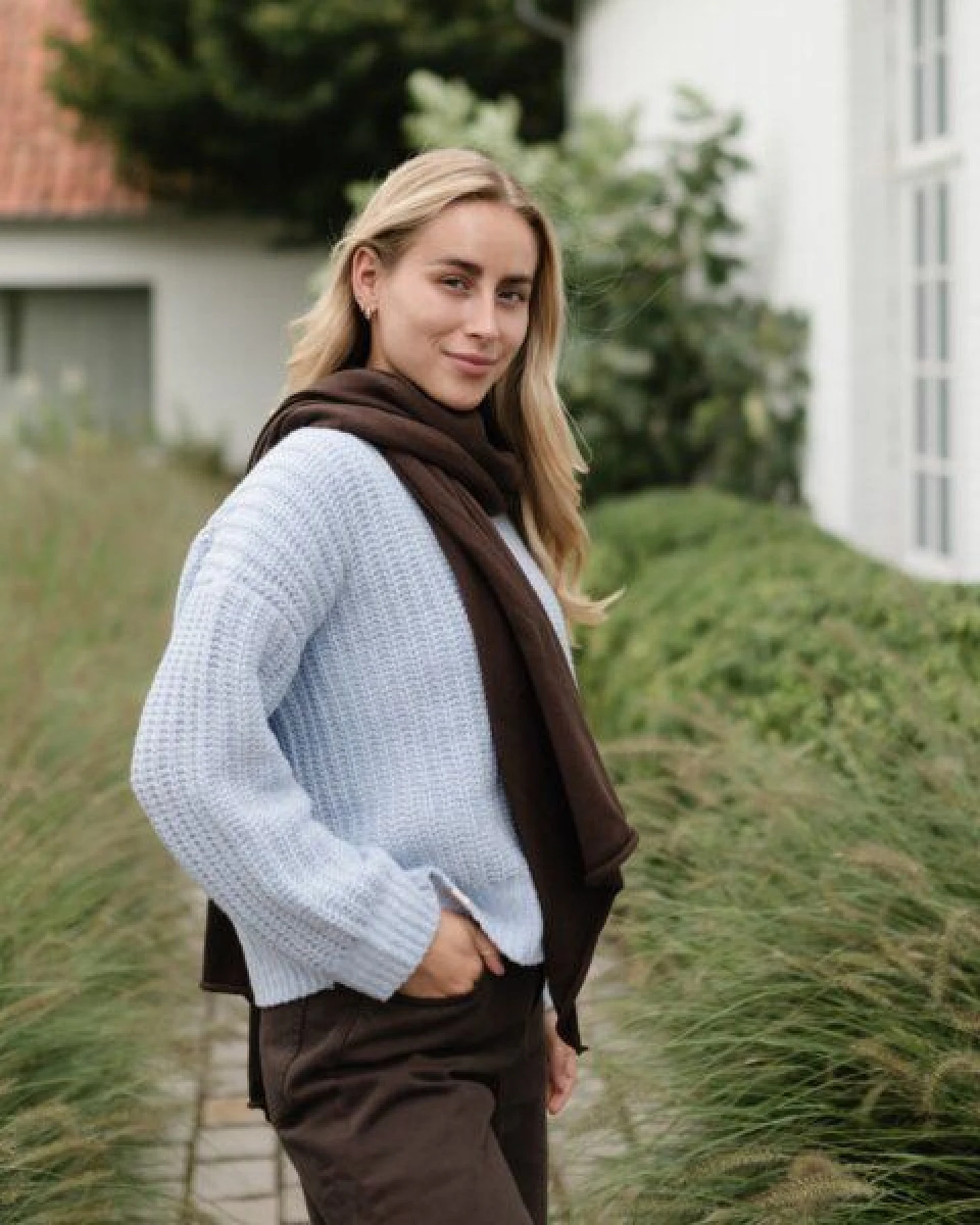 NORDLICHT Feinstrick Schal aus 100% Baumwolle THEA – Ansicht 3