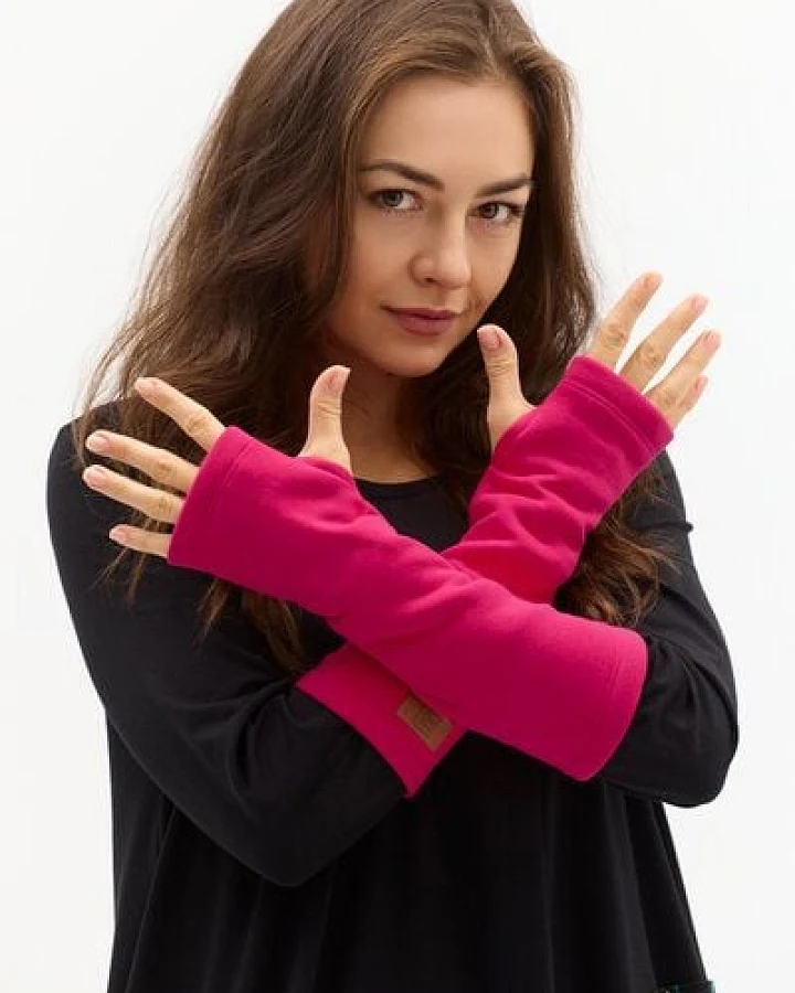 Handstulpen Puffy – Armstulpen aus Bio-Baumwolle – warm & bequem – glatt oder mit KOKOworld-Print – fair & nachhaltig produziert in EU