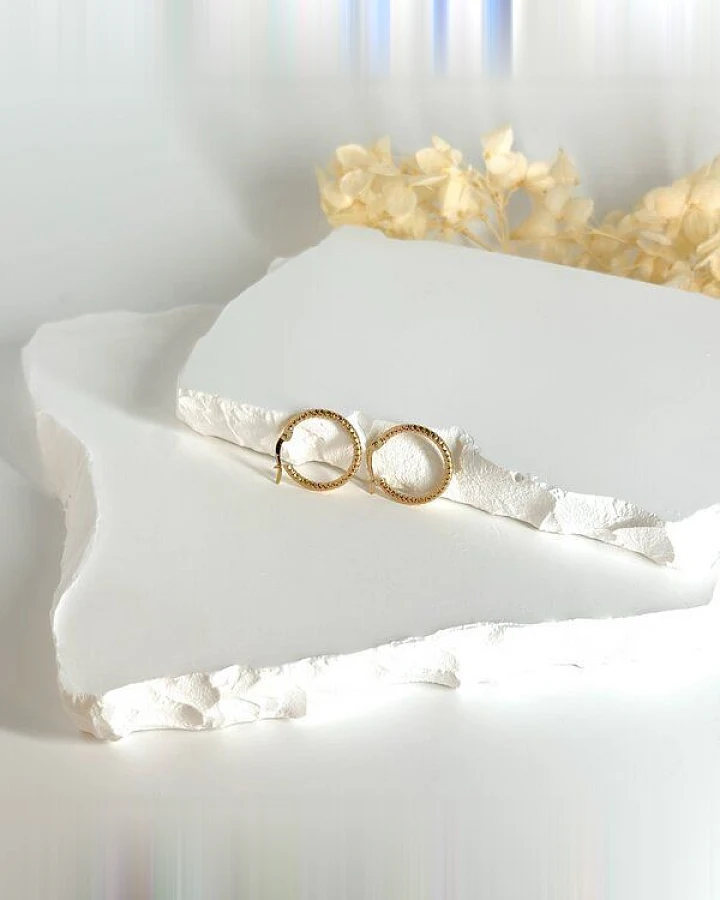 MOANINA Ohrringe Bari Hoops - 375 Massivgold