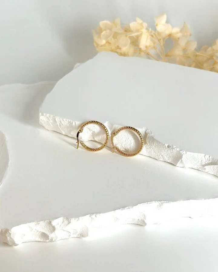 MOANINA Ohrringe Bari Hoops - 375 Massivgold