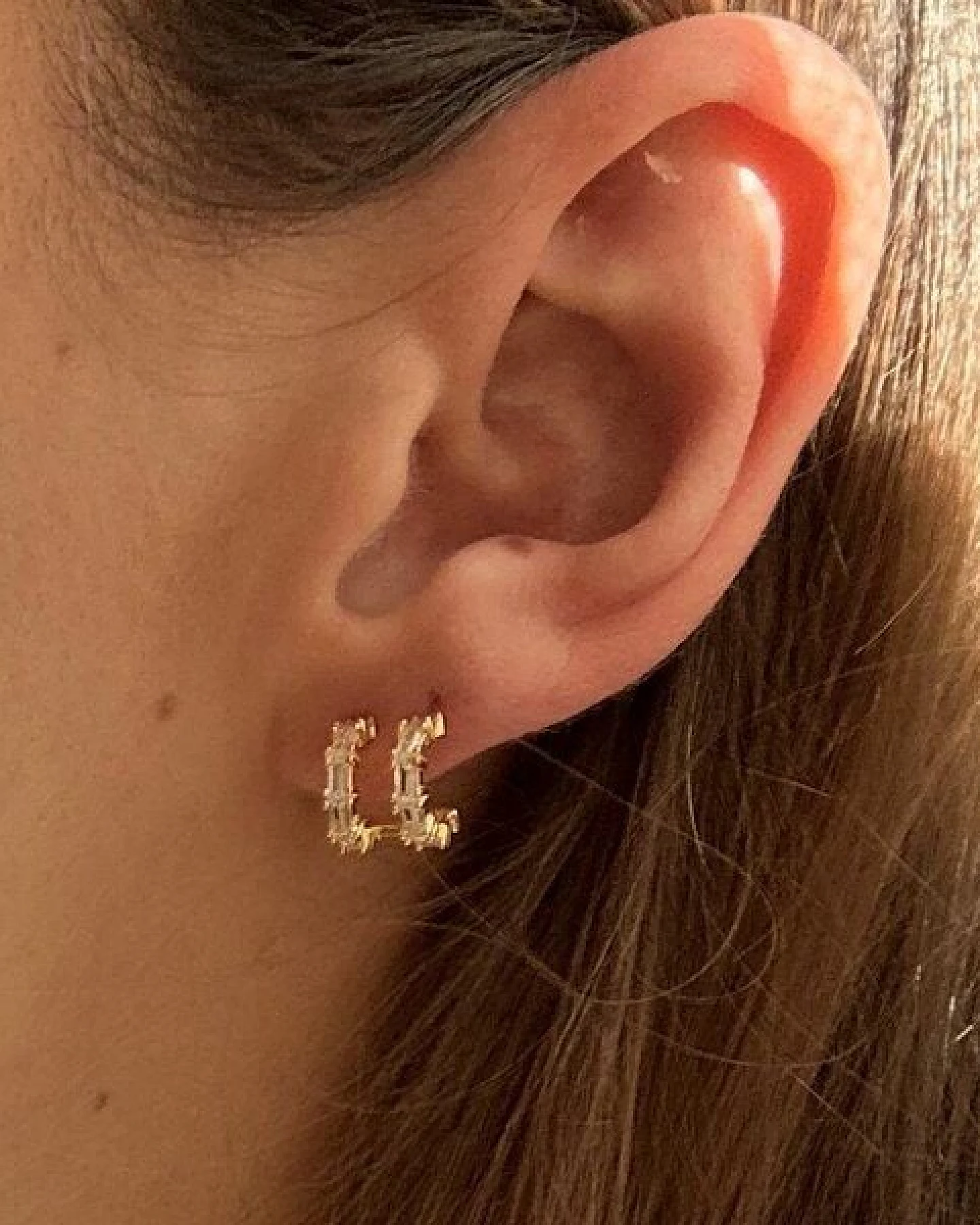 MOANINA Ohrringe Mira - 925 Silber/18k Gold Vermeil – Ansicht 3