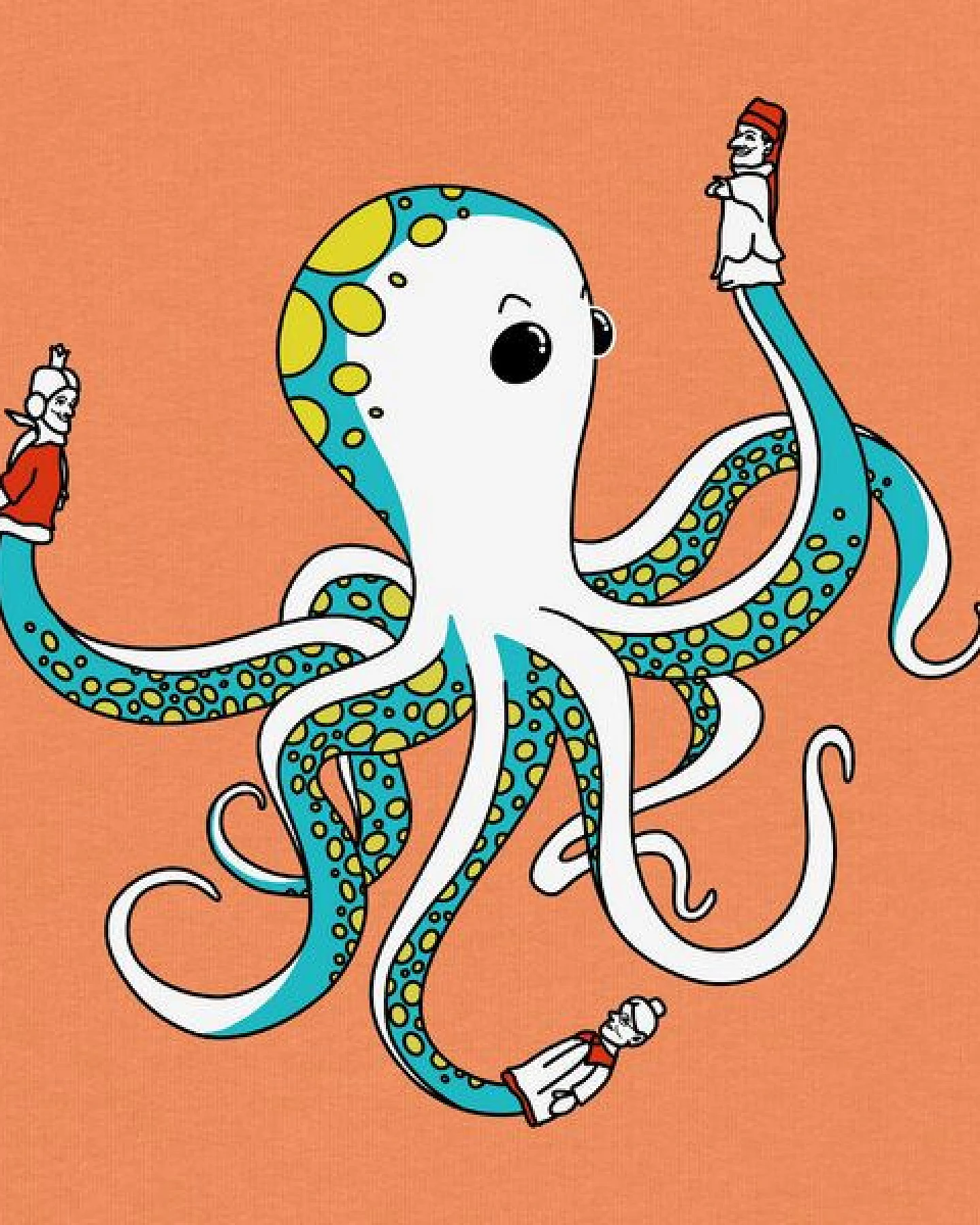 Spangeltangel Kinder-Sweatshirt "Oktopus", bedruckt, – Ansicht 2