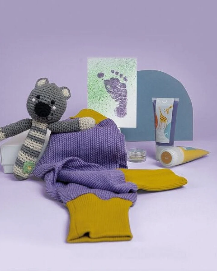 KINDACUTE Baby Fußabdrücke & Erinnerungen zur Geburt schenken: Babybox Viva La Vida