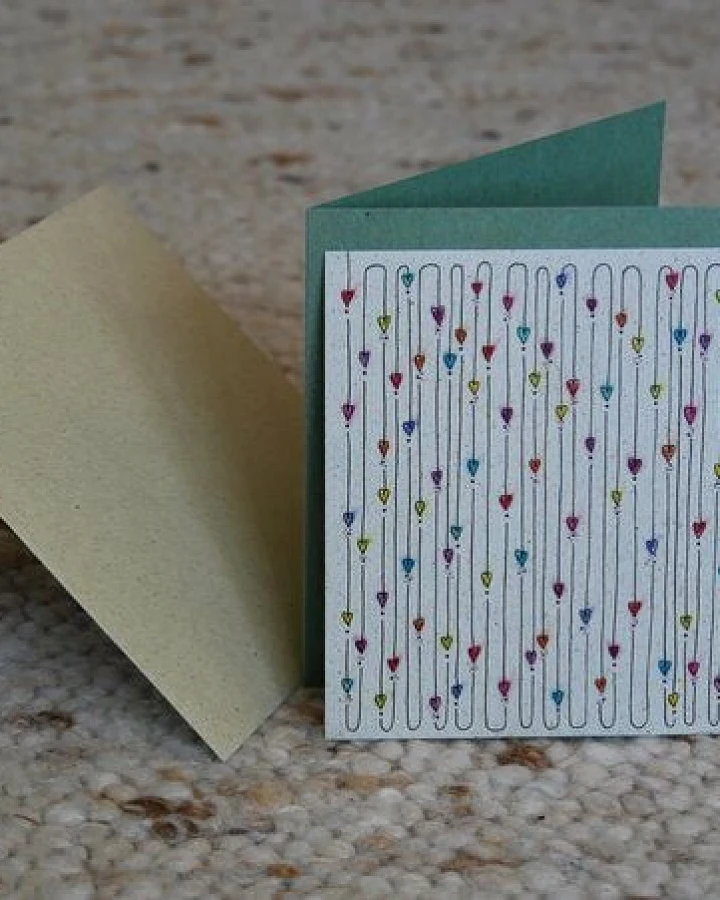 Himal Hemp Artbubbles Graspapier Grußkarte + Faltkarte