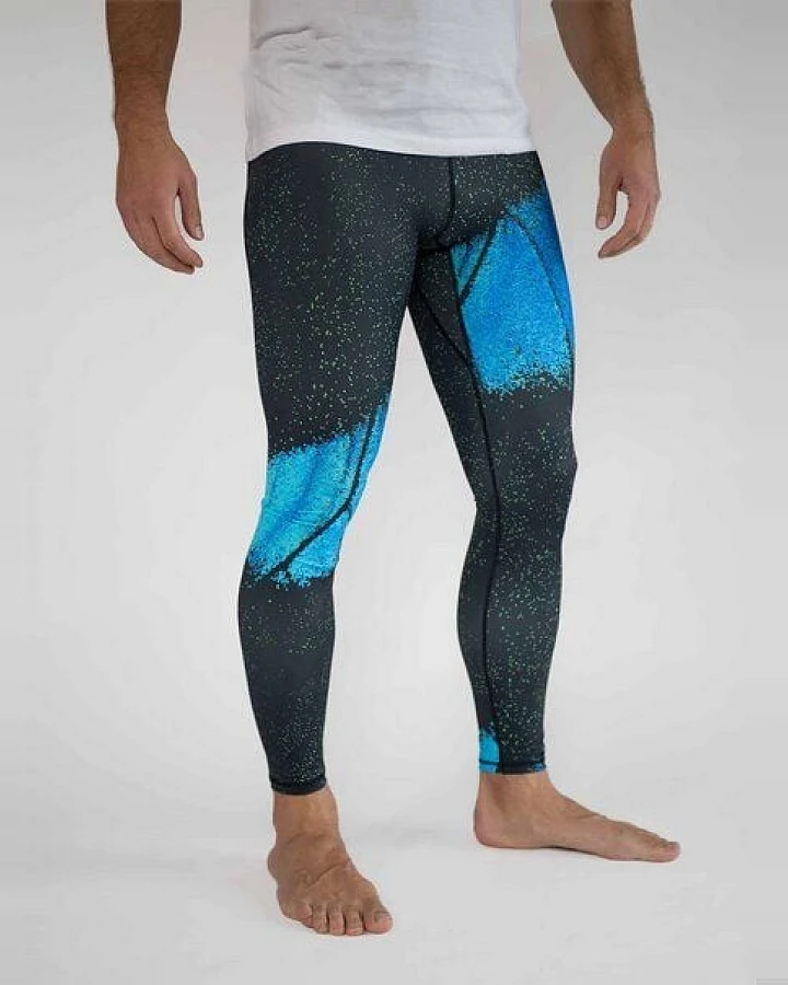 Arctic Flamingo Bunte Herren Sport Leggings aus ECONYL® regeneriertem Nylon