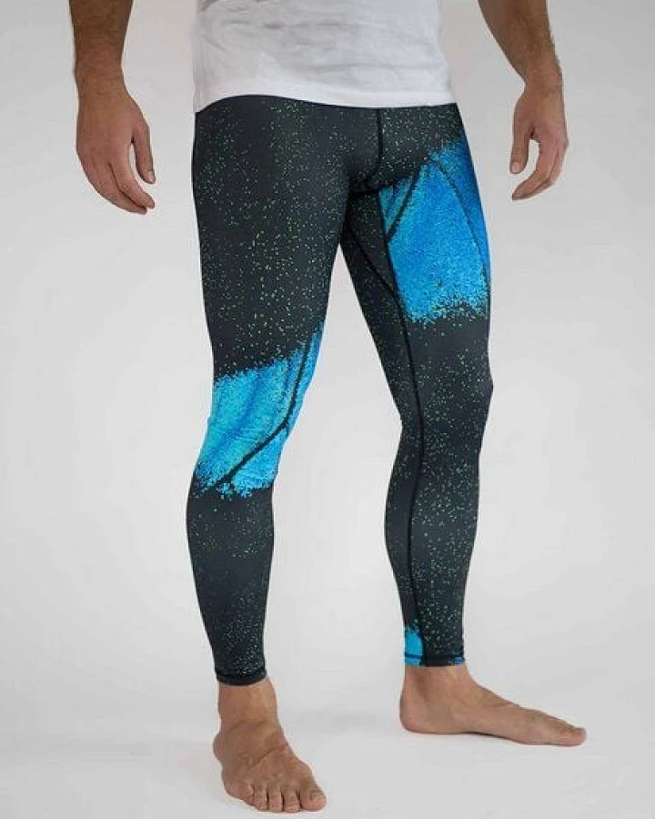 Arctic Flamingo Bunte Herren Sport Leggings aus ECONYL® regeneriertem Nylon