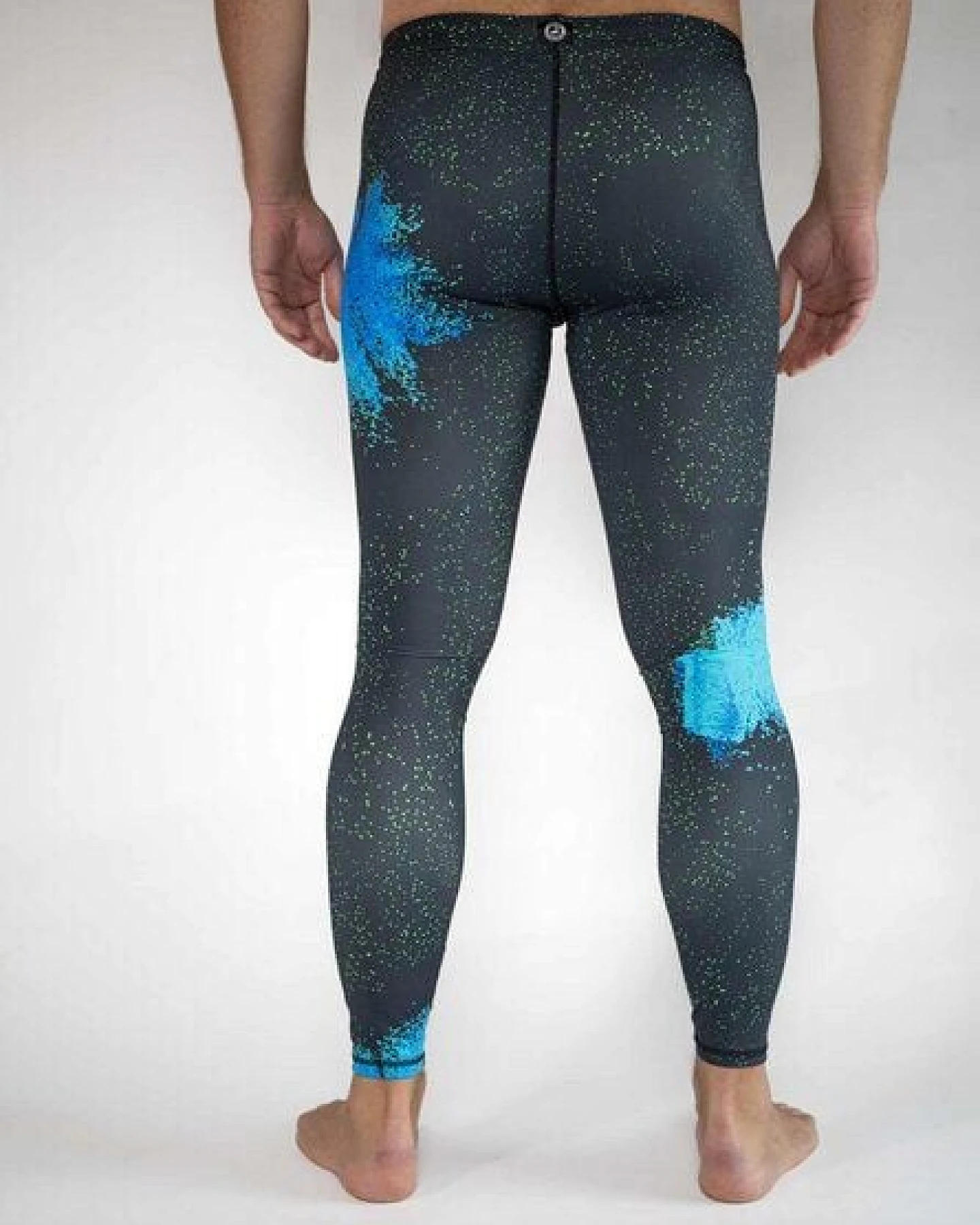 Arctic Flamingo Bunte Herren Sport Leggings aus ECONYL® regeneriertem Nylon – Ansicht 4