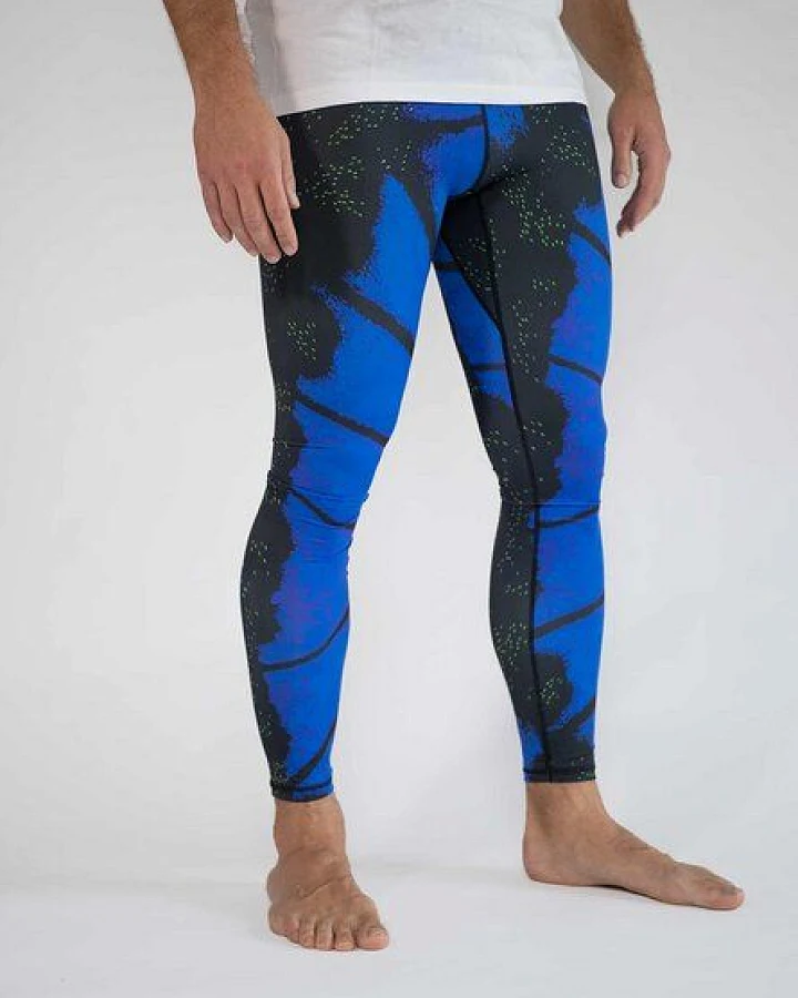 Arctic Flamingo Bunte Sport-Leggings für Herren aus ECONYL® regeneriertem Nylon